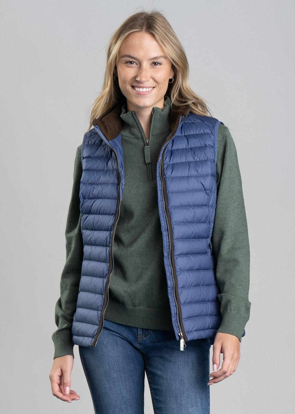 Launde Down Gilet - Stone Blue - 1