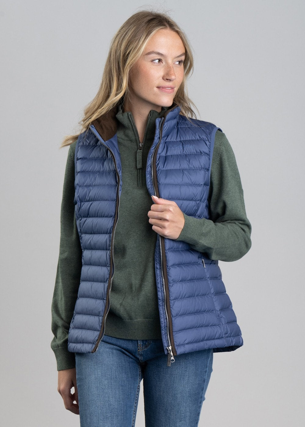 Launde Down Gilet - Stone Blue - 3