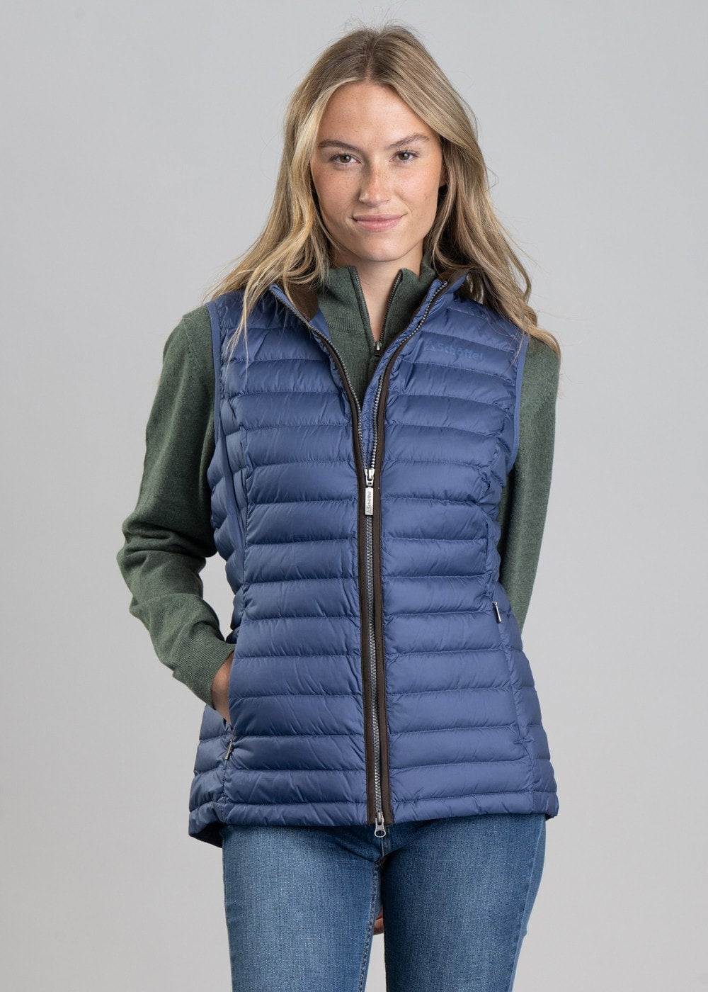 Launde Down Gilet - Stone Blue - 4