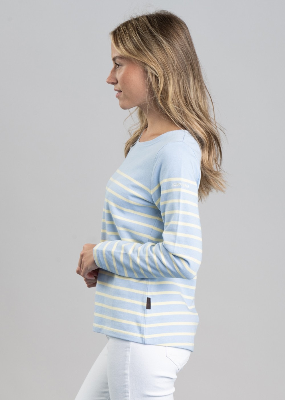 Beauport Top - Pale Blue and Lemon Stripe - 4