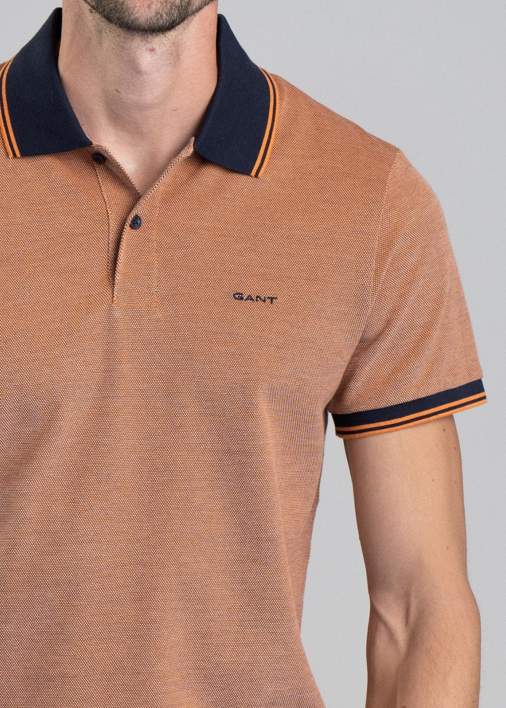 Oxford Pique Polo - Pumpkin Orange - 4