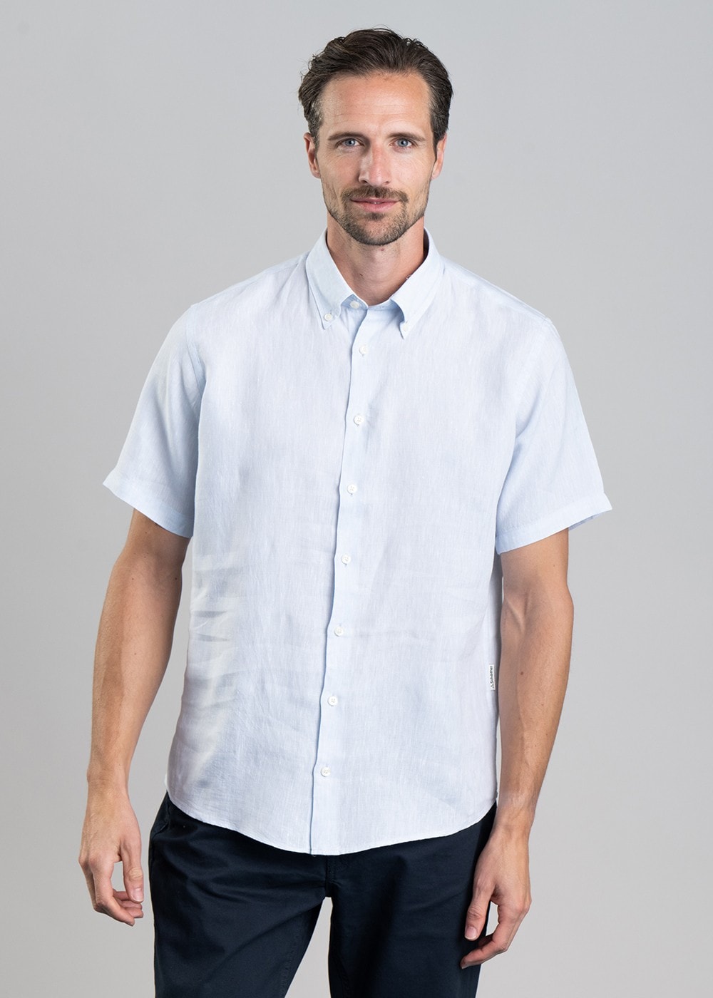 Thornham Short Sleeve Classic Shirt - Pale Blue - 4