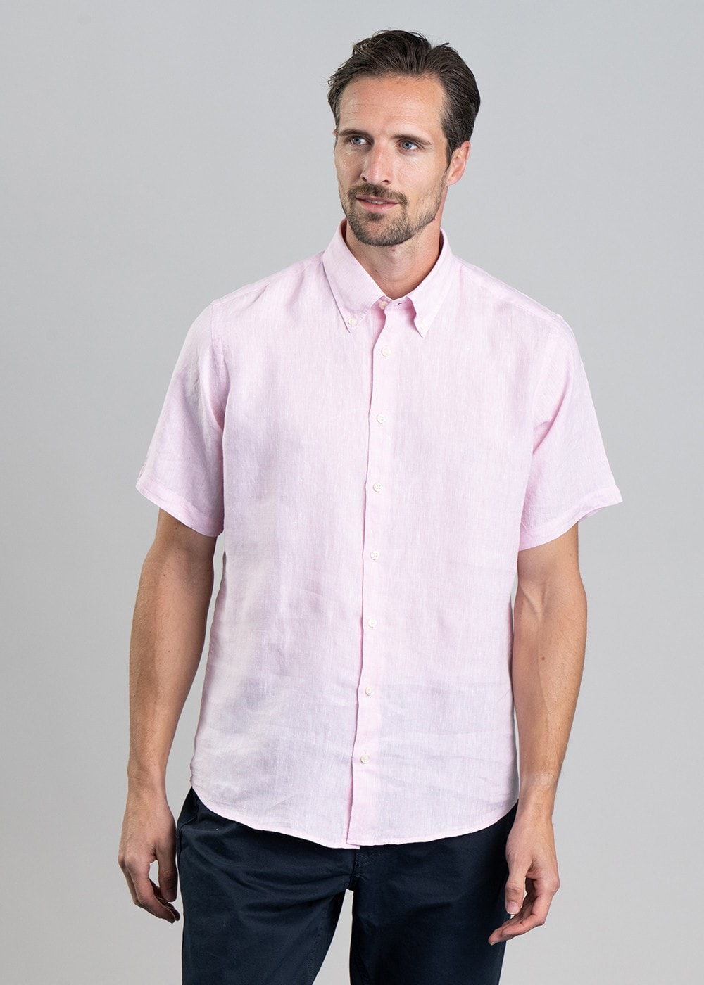 Thornham Short Sleeve Classic Shirt - Pale Pink - 3