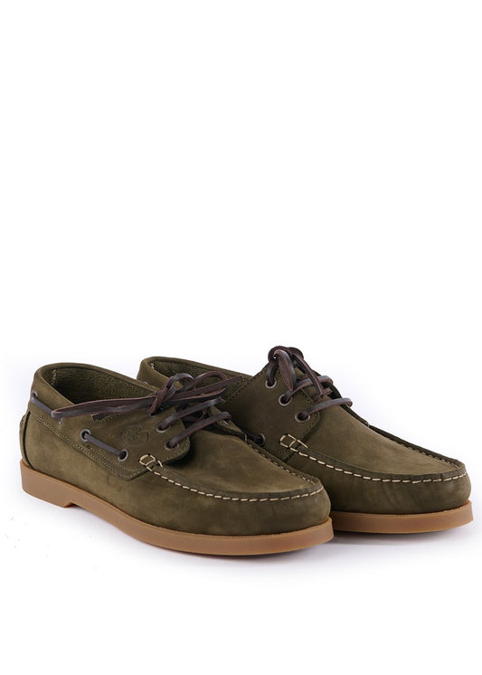 Galion Nubuck Homme Deck Shoes - Vert Chameau - 1