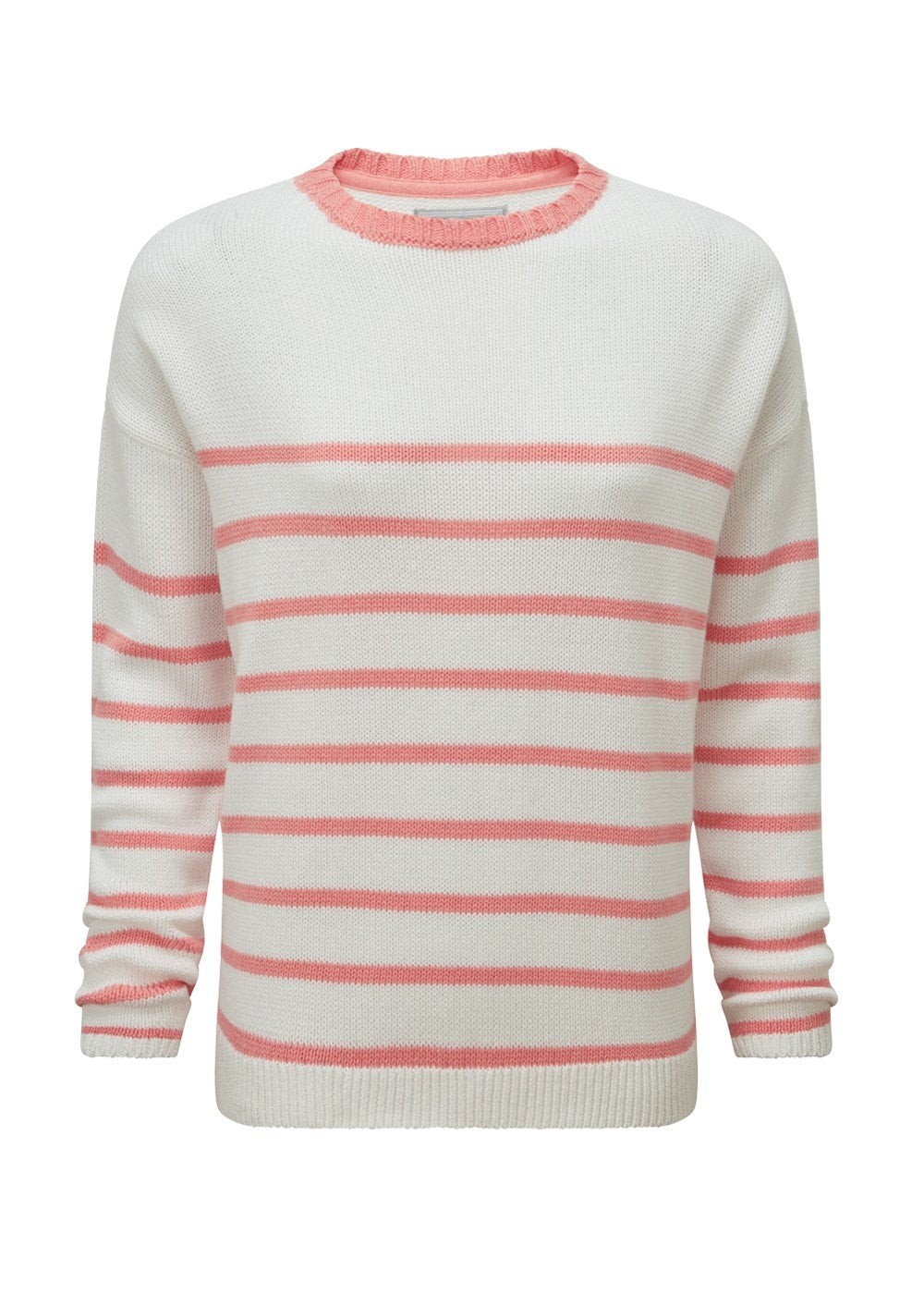 Lee Bay Jumper - Soft White and Flamingo - 6