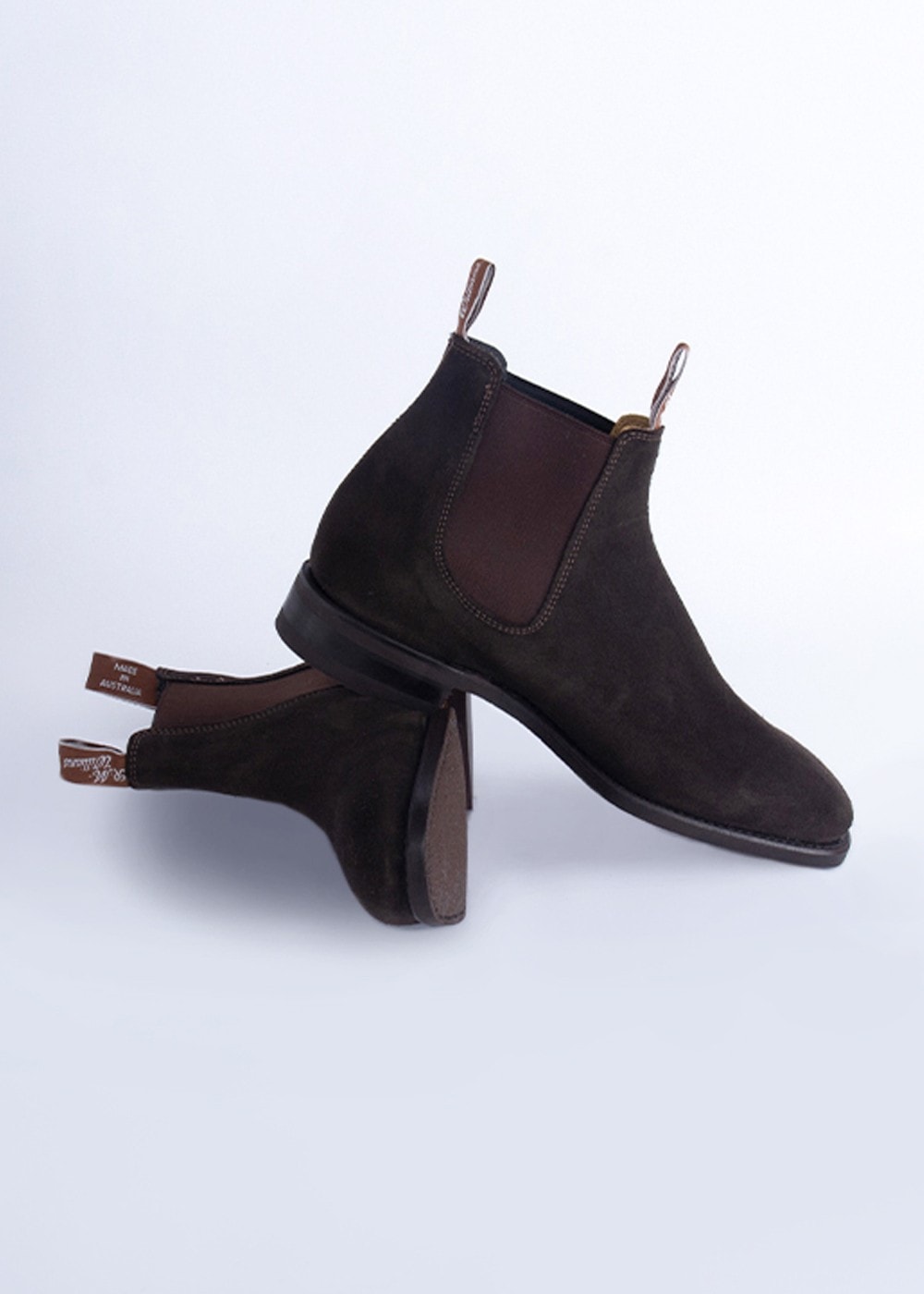 Suede Comfort Craftsman Boots - Chocolate - 4