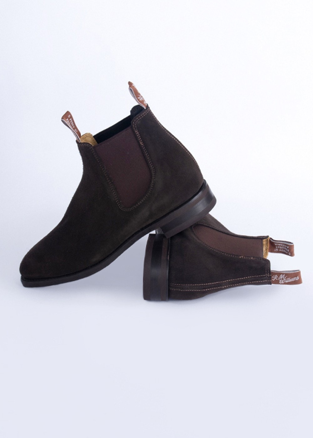 Suede Comfort Craftsman Boots - Chocolate - 5