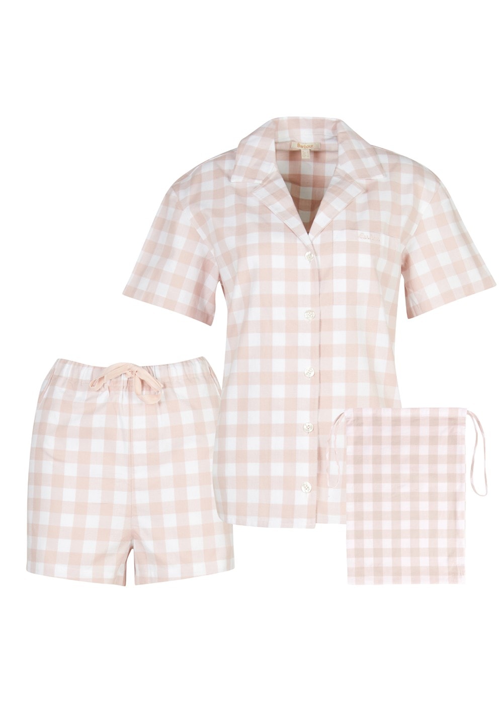 Etta Pyjama Set - Light Pink Gingham - 5