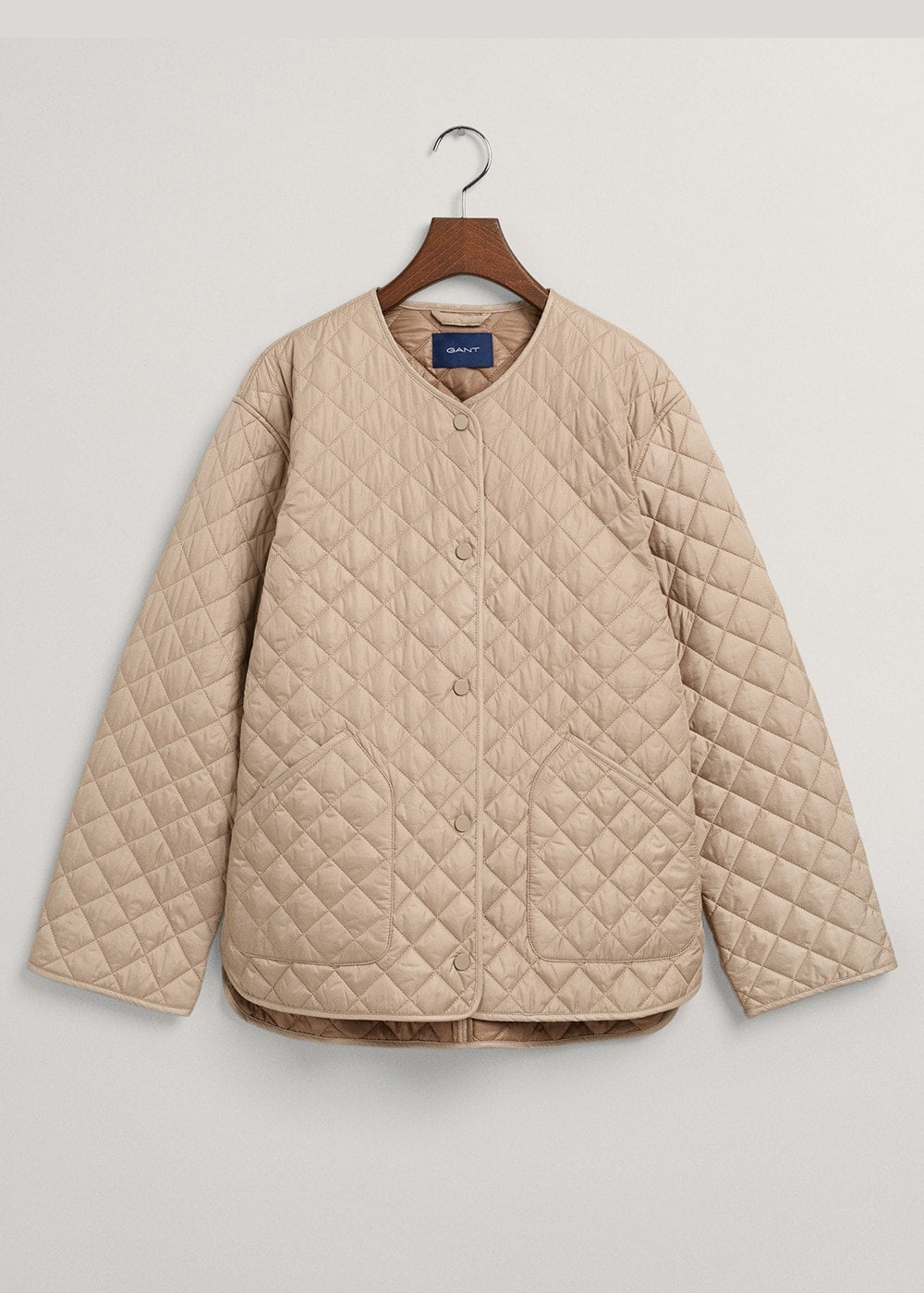 Quilted Jacket - Concrete Beige - 7