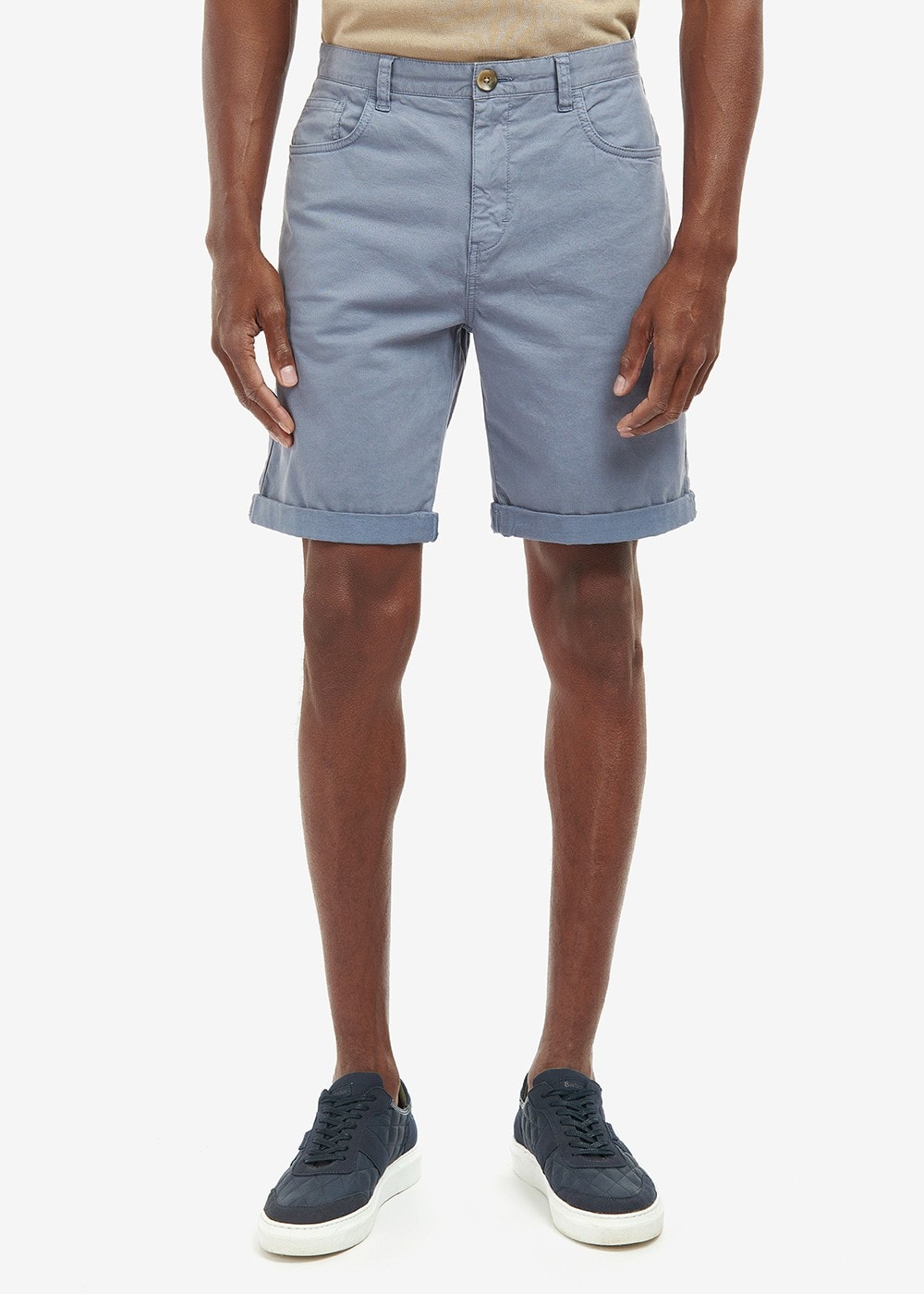 Overdyed Twill Shorts - Washed Blue - 1