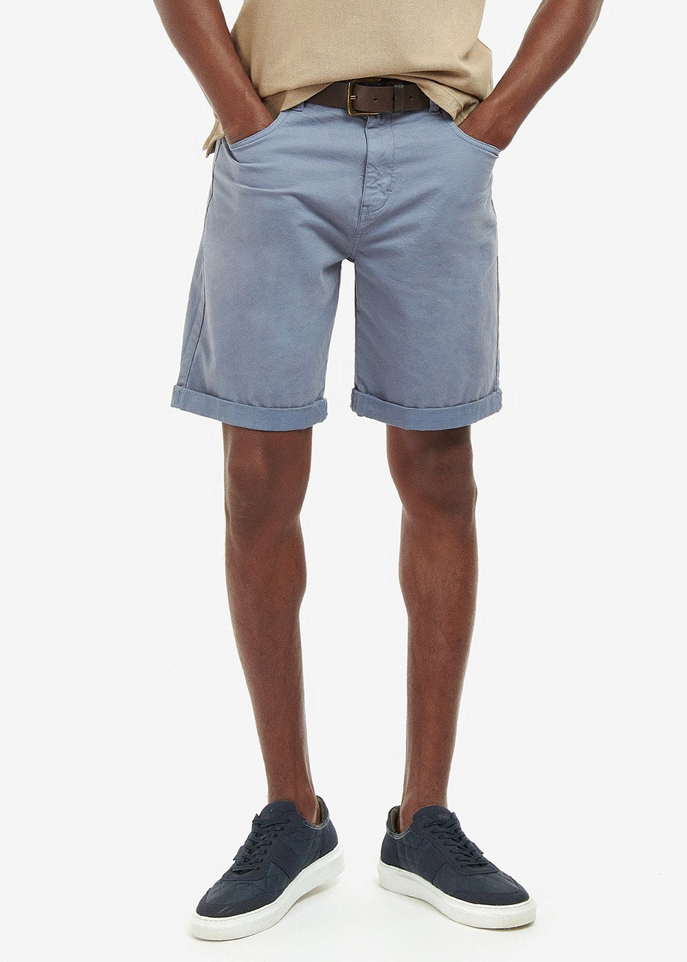 Overdyed Twill Shorts - Washed Blue - 3