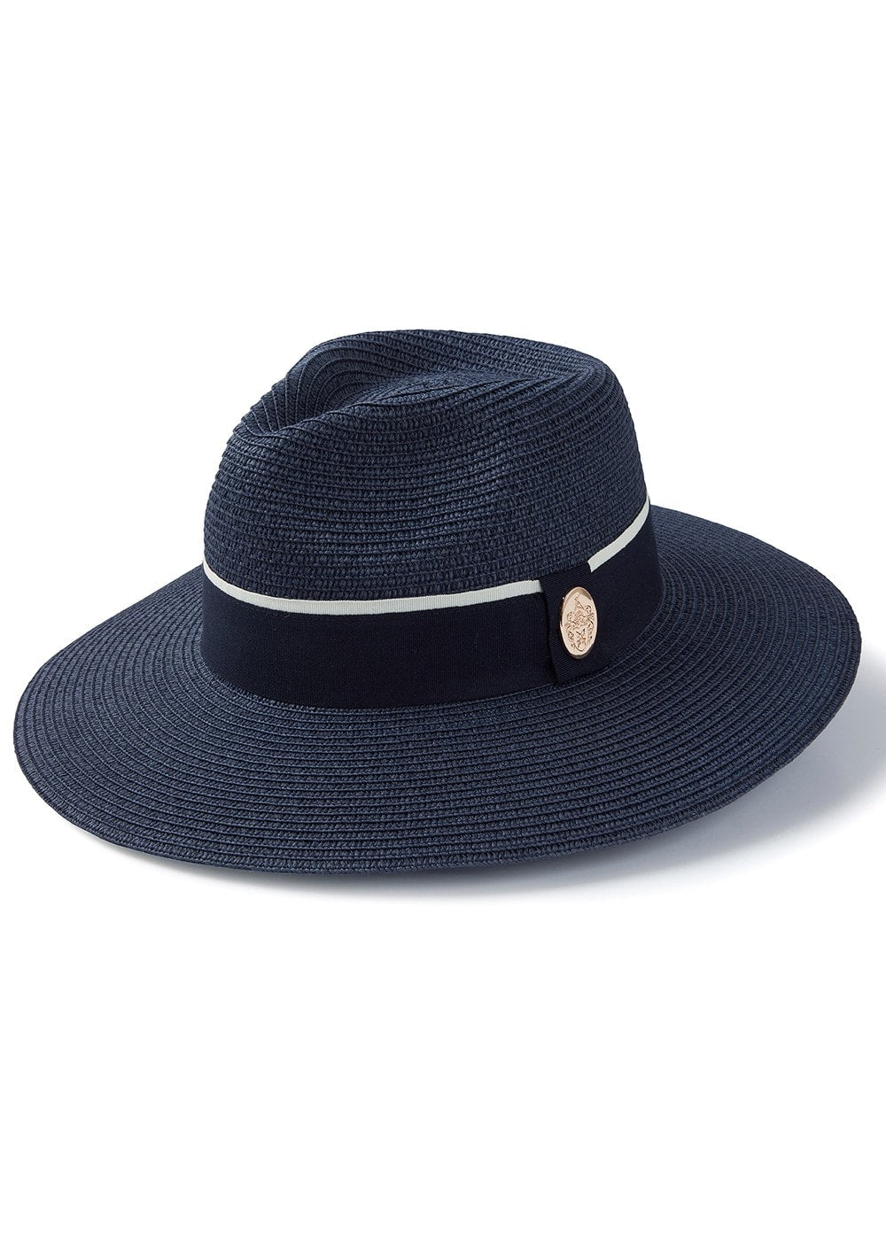 Hemley Wide Brim Fedora - Navy - 6