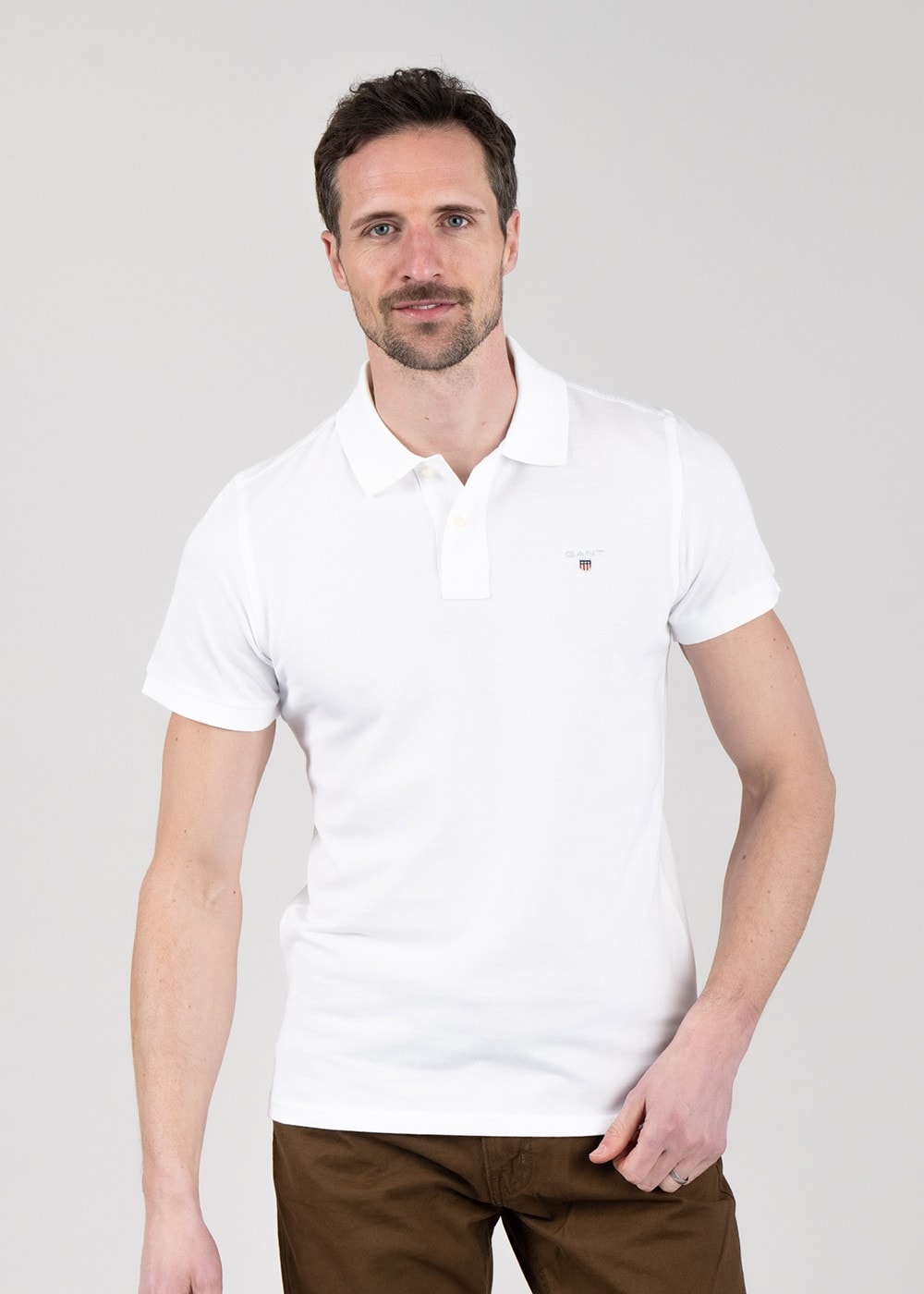 Solid Pique Rugger - White - 2