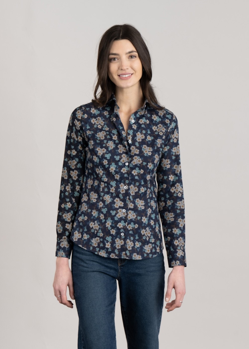 Arabella Liberty Shirt - Navy Floral - 2