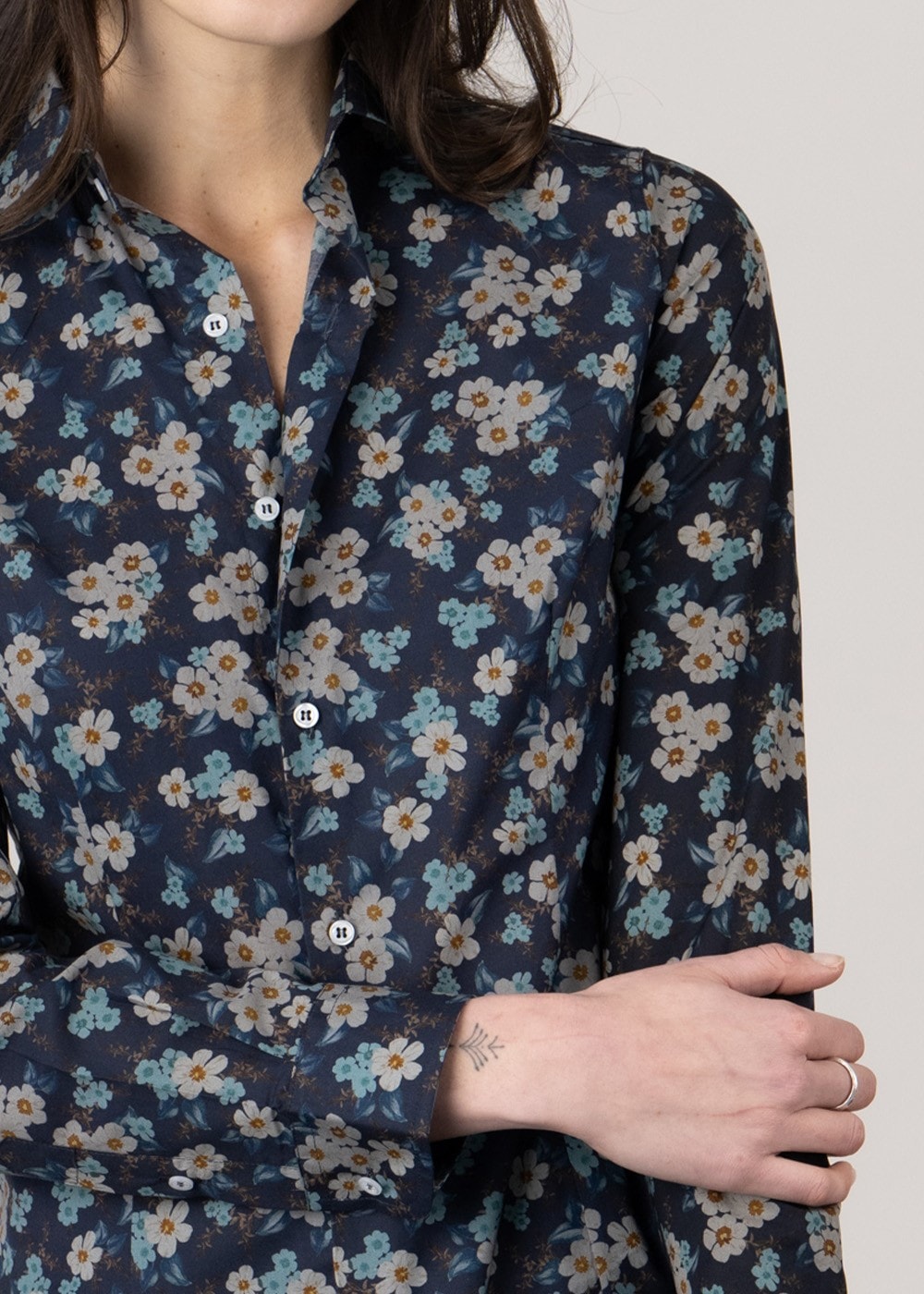 Arabella Liberty Shirt - Navy Floral - 3