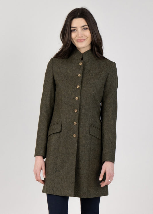 Alexandra Coat - Olive and Navy - 1