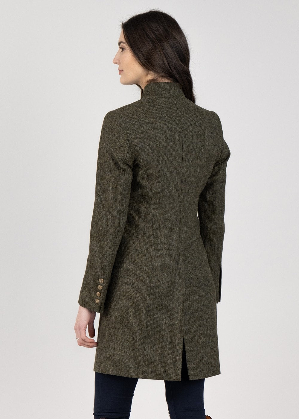 Alexandra Coat - Olive and Navy - 4