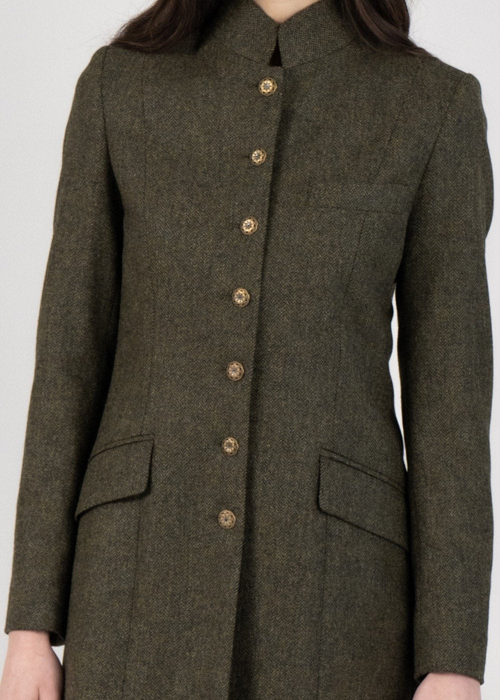 Alexandra Coat - Olive and Navy - 5