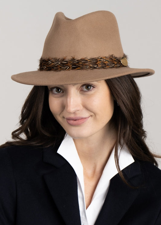 Suffolk Fedora Bronze Wrap - Camel - 1