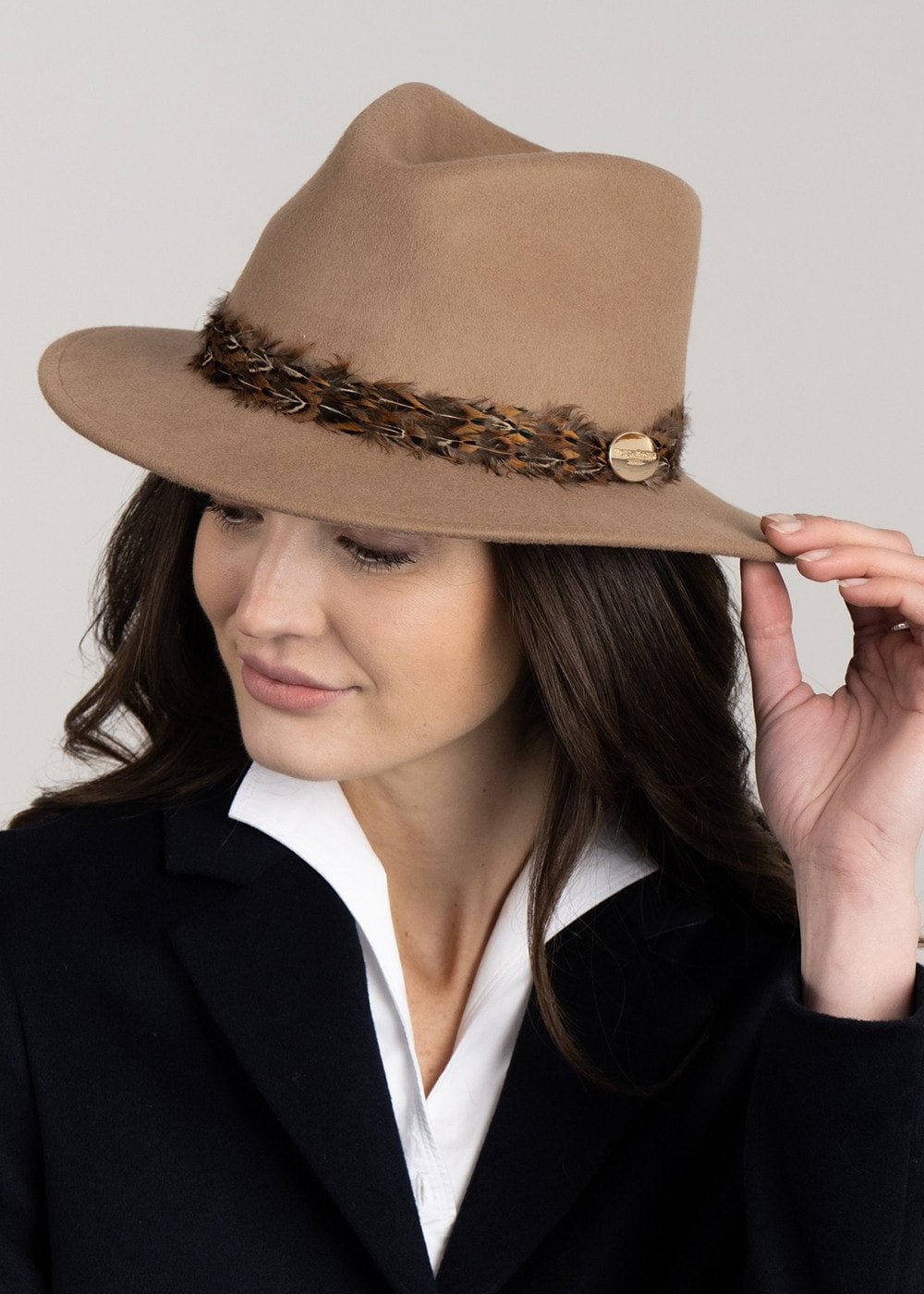 Suffolk Fedora Bronze Wrap - Camel - 2