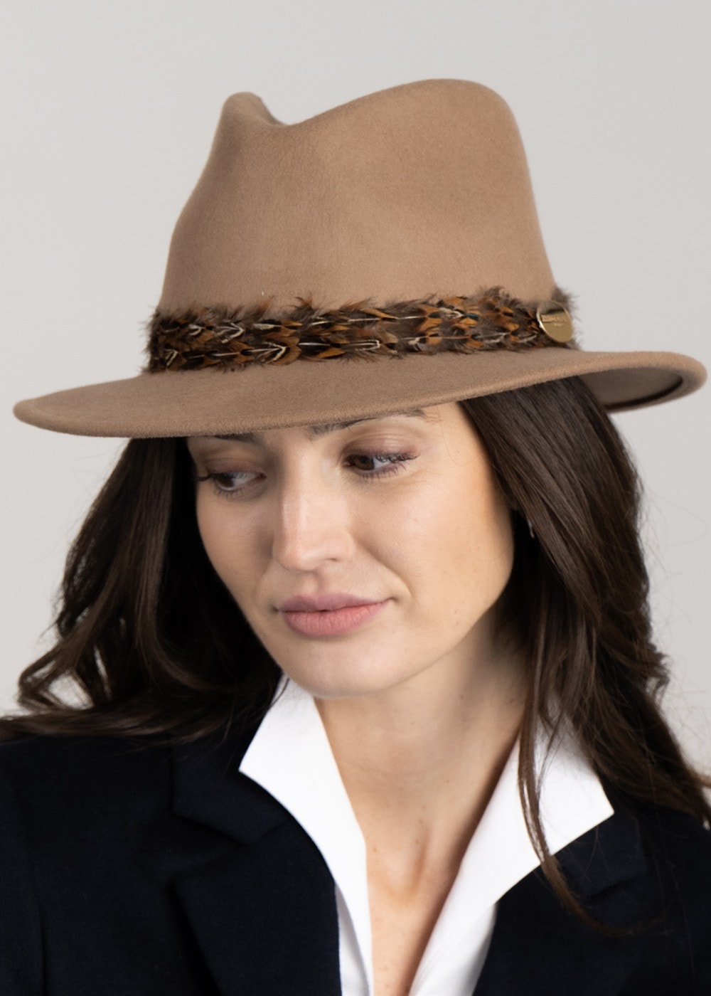 Suffolk Fedora Bronze Wrap - Camel - 3