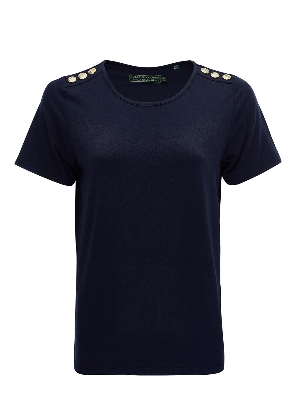 Relax Fit Crew Neck T-Shirt - Navy - 4