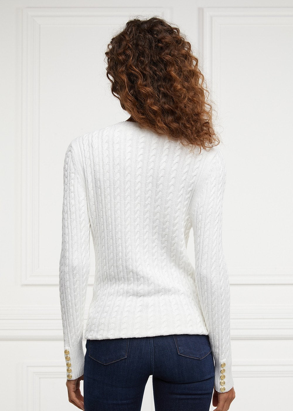 Seattle V-Neck Knit - Winter White - 3