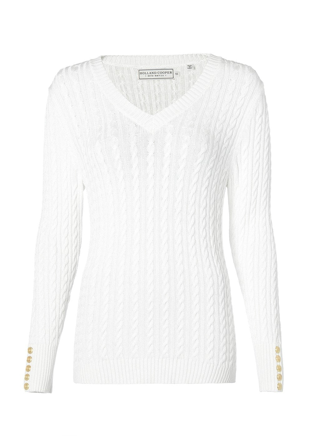 Seattle V-Neck Knit - Winter White - 5