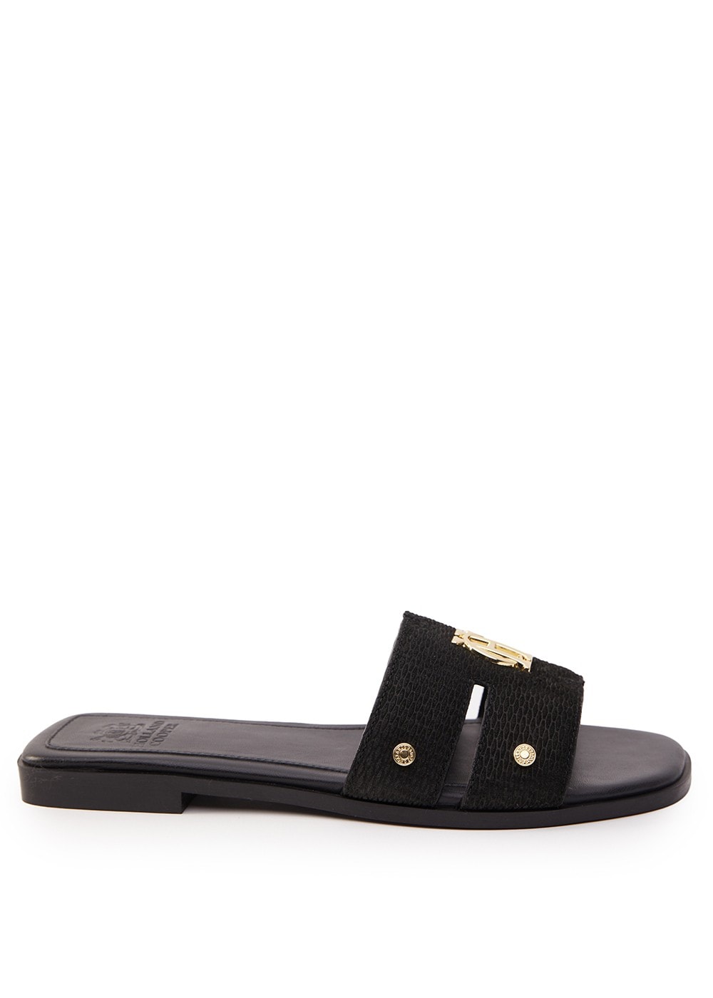 Monogram Slides - Black Suede - 3