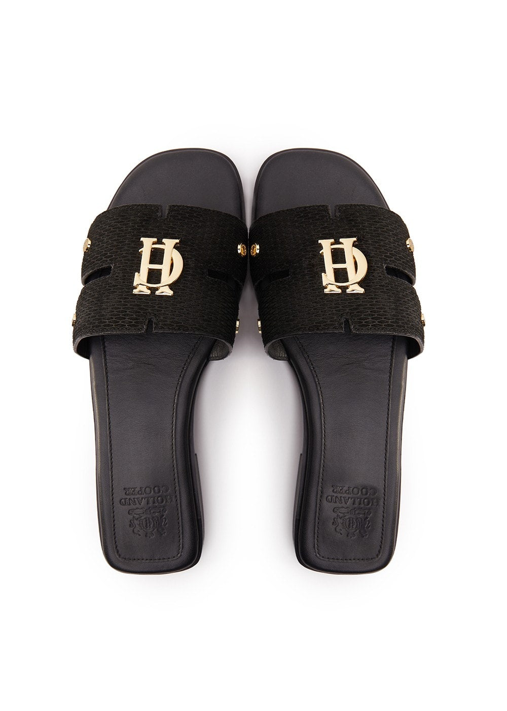 Monogram Slides - Black Suede - 4