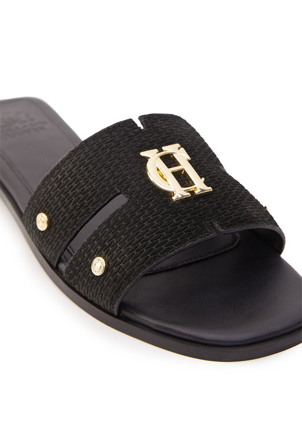 Monogram Slides - Black Suede - 5