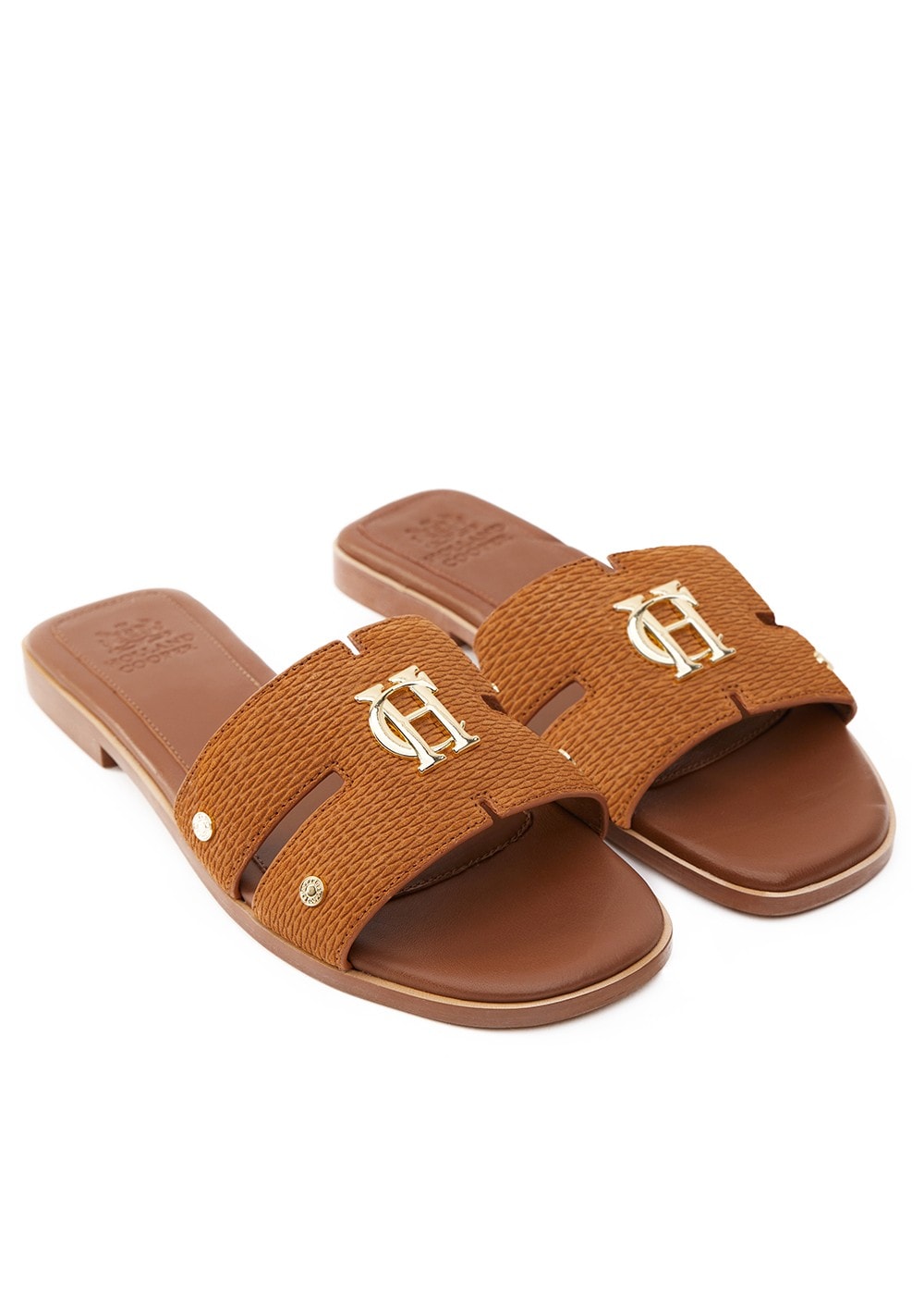 Monogram Slides - Tan Suede - 1