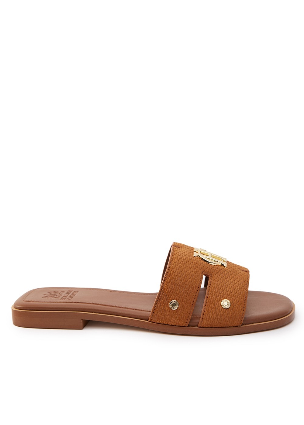 Monogram Slides - Tan Suede - 3