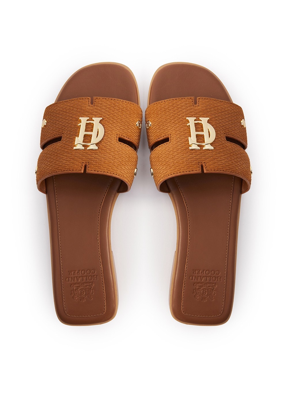 Monogram Slides - Tan Suede - 4