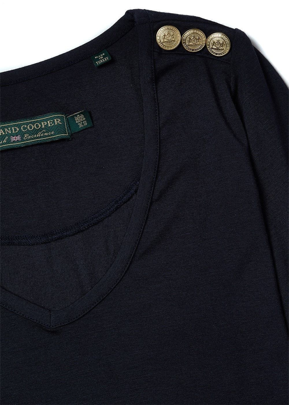 Long Sleeve V-Neck T-Shirt - Ink Navy - 5