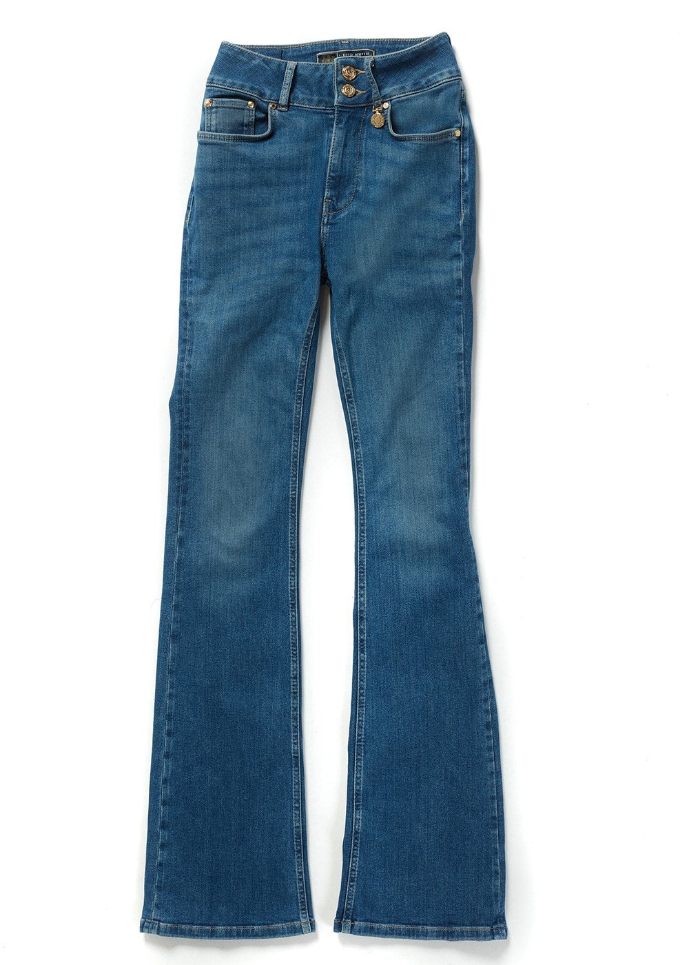 High Rise Flared Jeans - Denim - 7