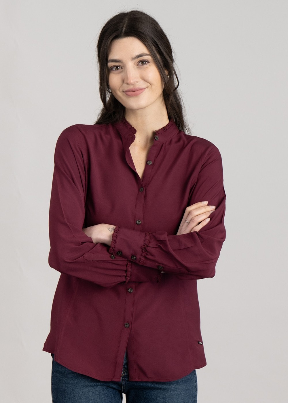 Clarion Blouse - Tawny Port - 3