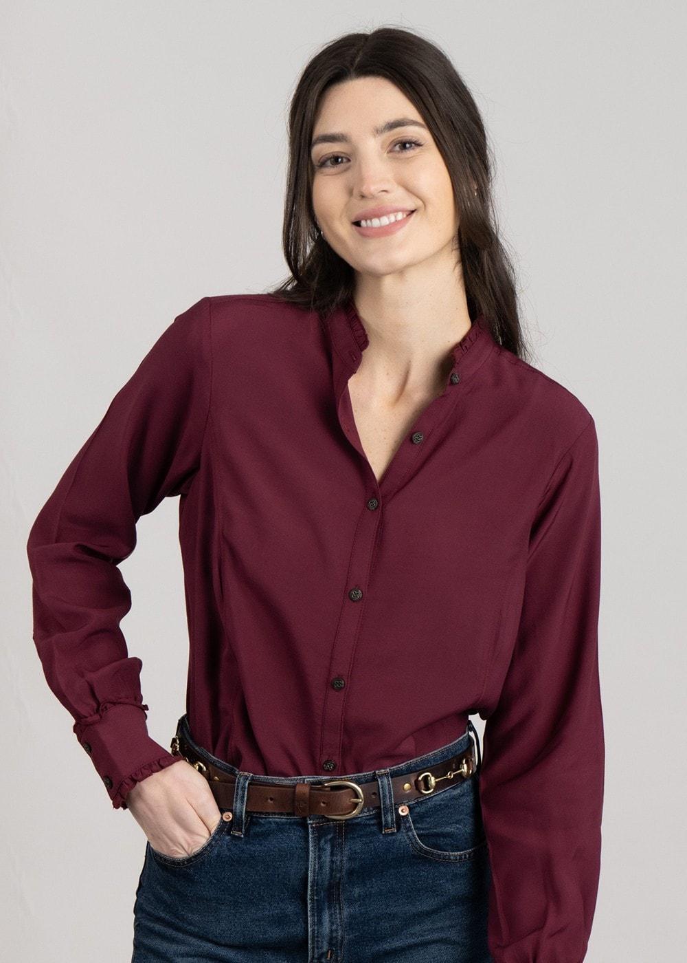 Clarion Blouse - Tawny Port - 4