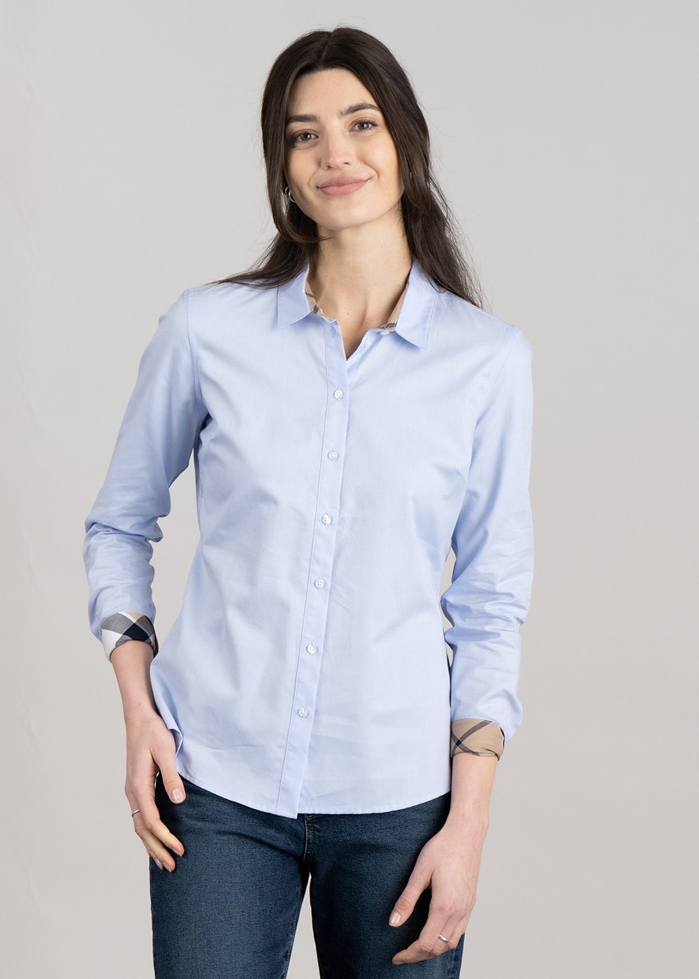 Derwent Shirt - Pale Blue and Fawn - 2