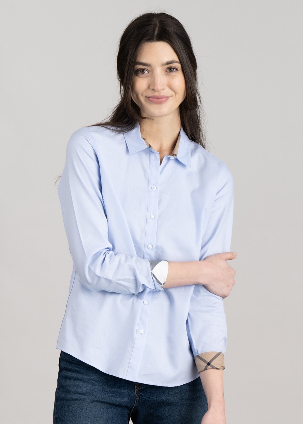 Derwent Shirt - Pale Blue and Fawn - 3