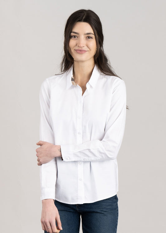 Derwent Shirt - White and Fawn - 1