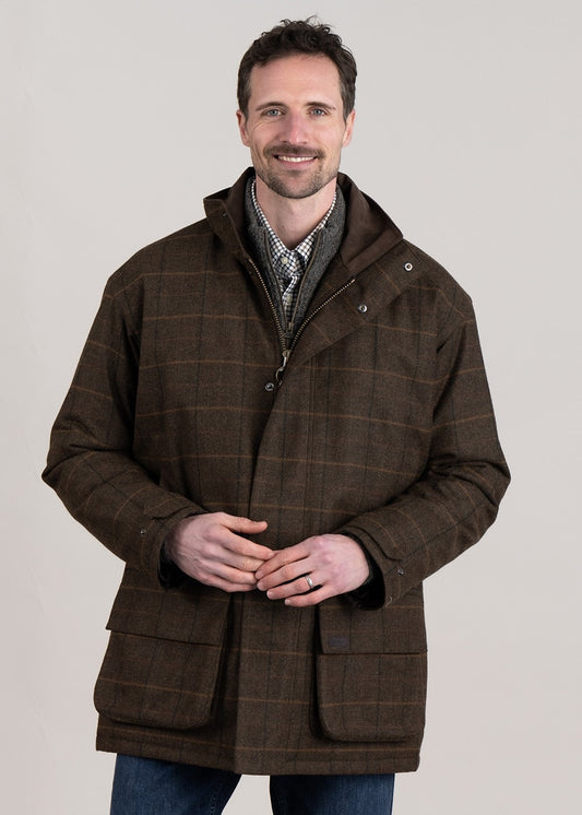 Wool Beaconsfield Jacket - Burnhill Brown Check - 1