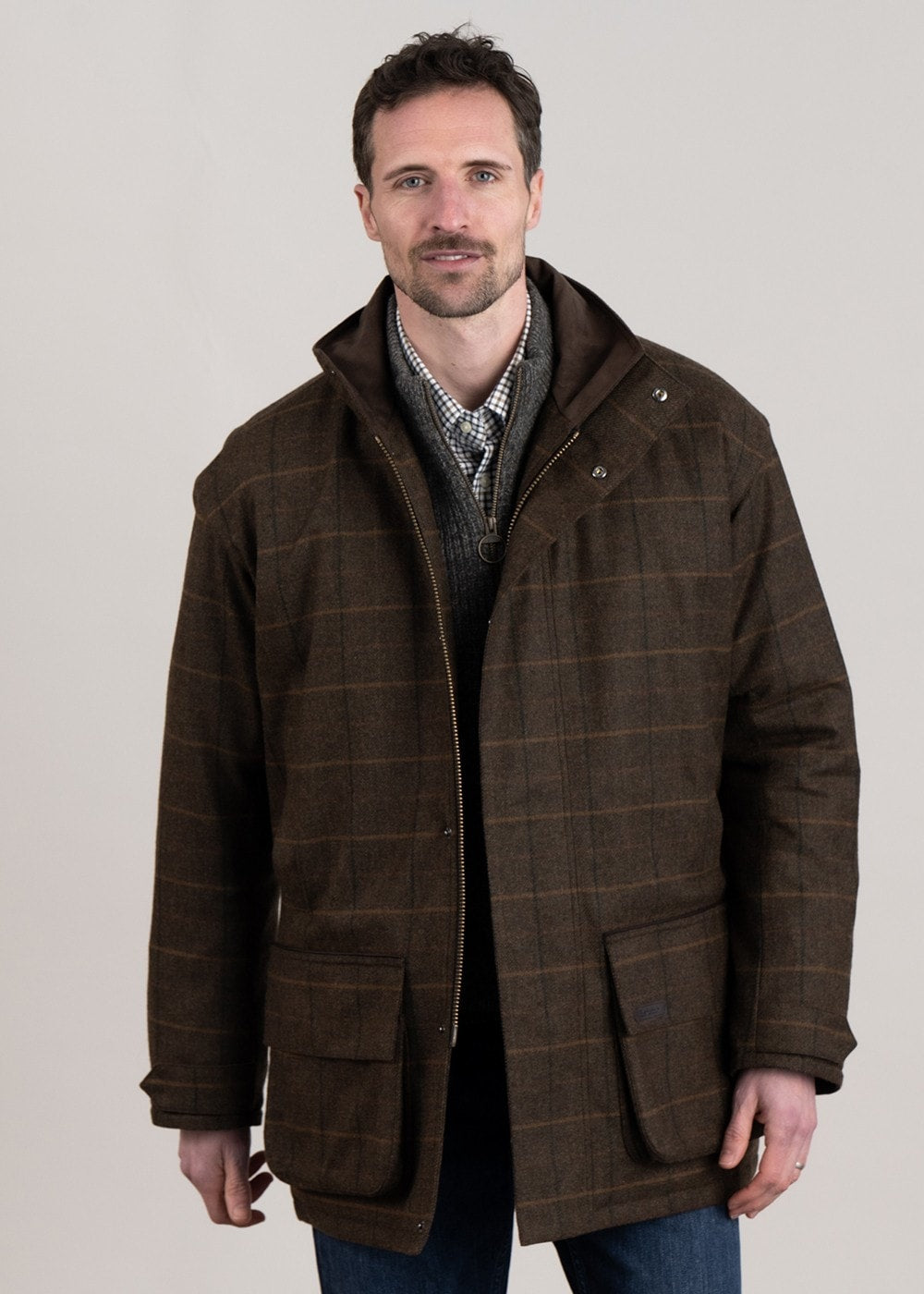 Wool Beaconsfield Jacket - Burnhill Brown Check - 2