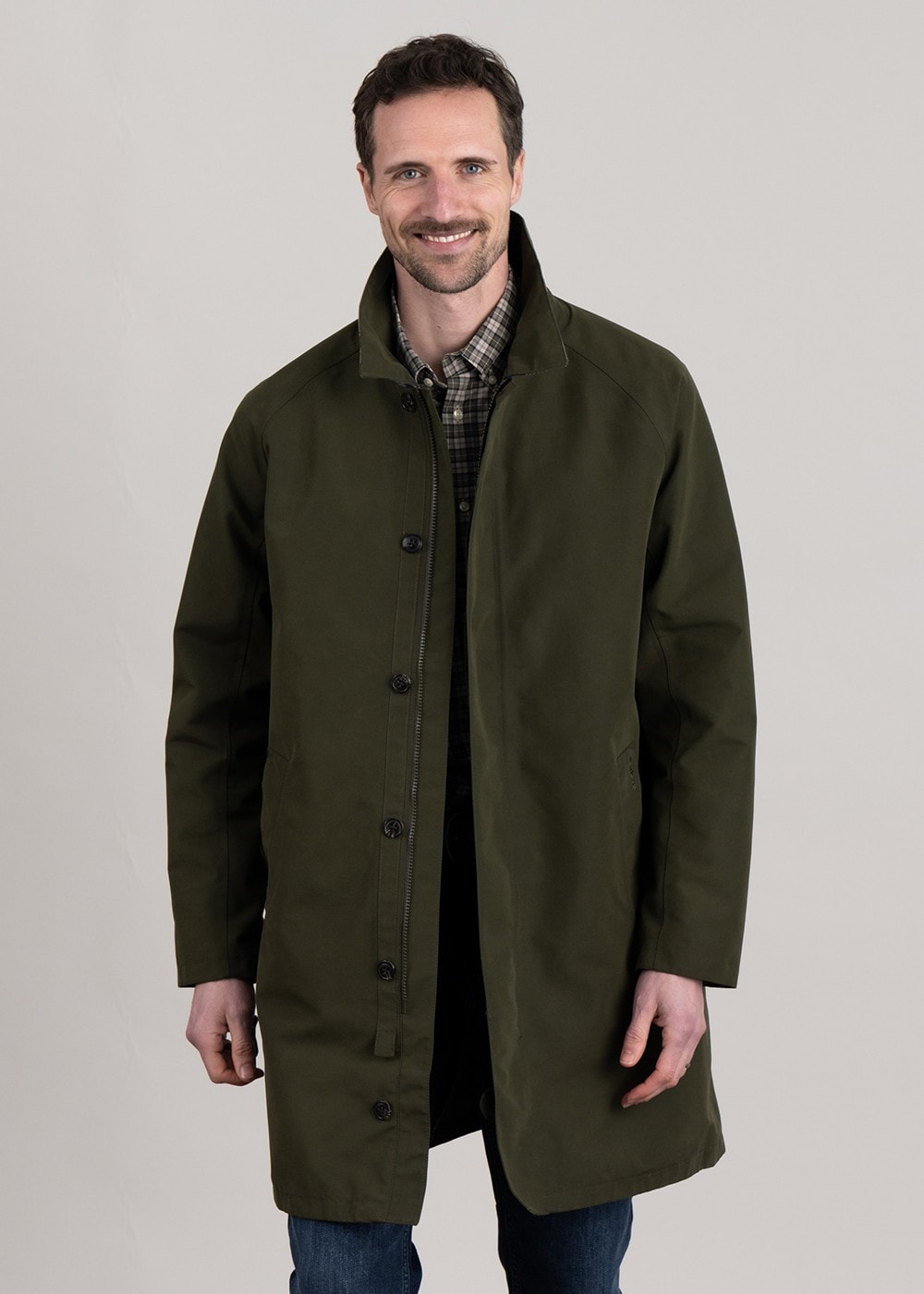 Cambridge Mac Jacket - Olive and Forest - 3