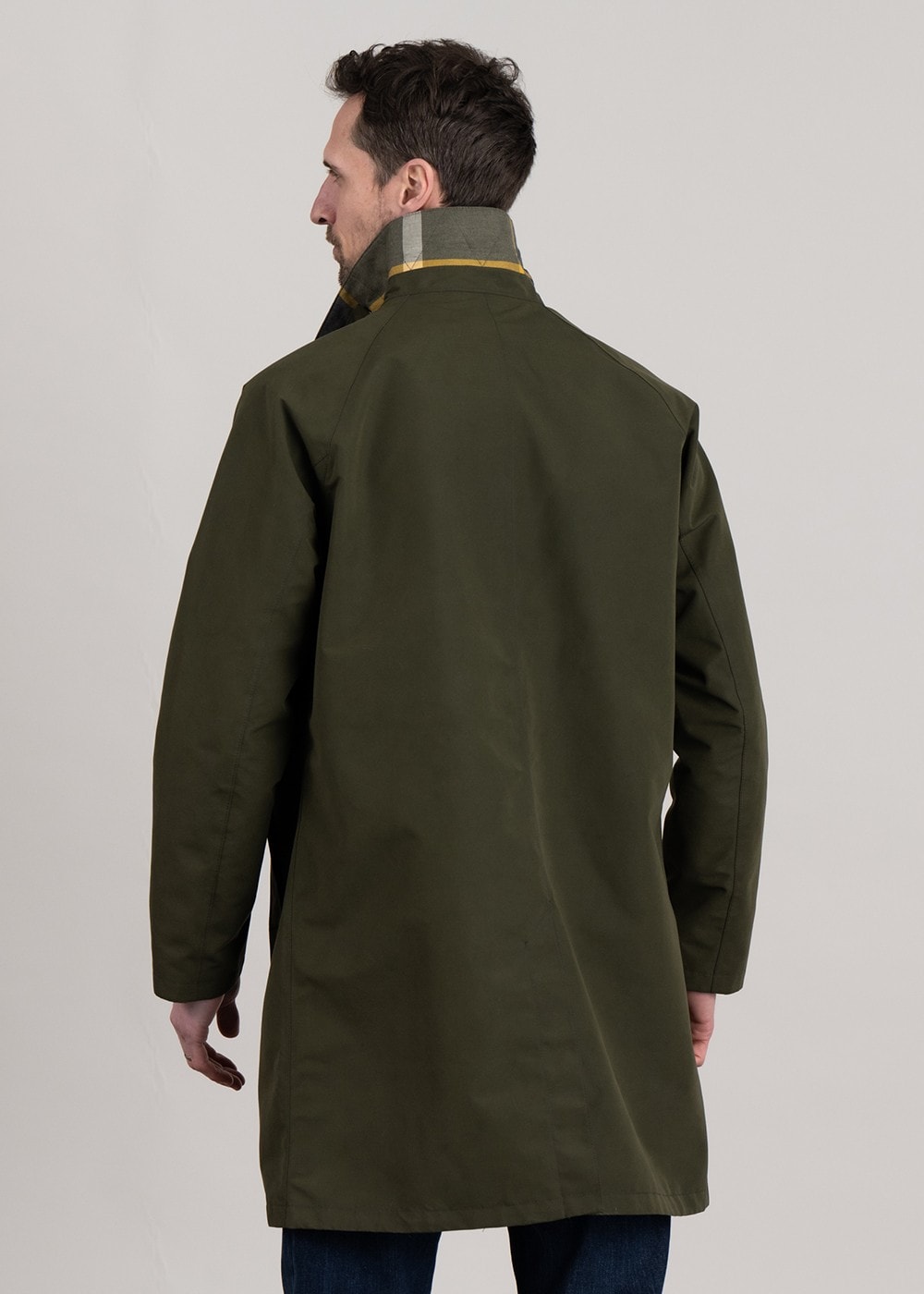 Cambridge Mac Jacket - Olive and Forest - 2