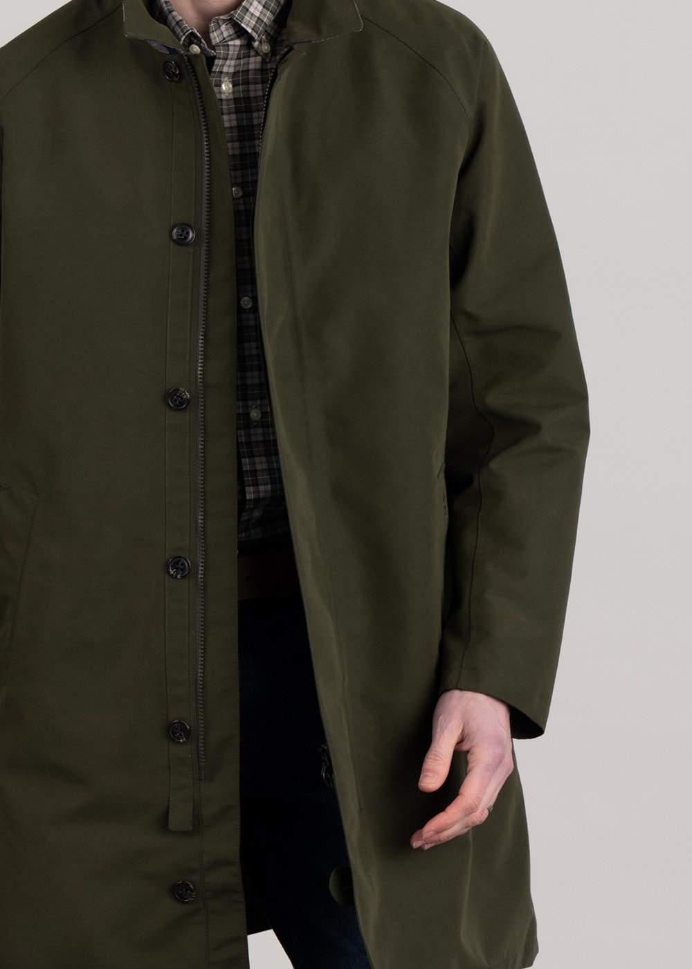 Cambridge Mac Jacket - Olive and Forest - 4