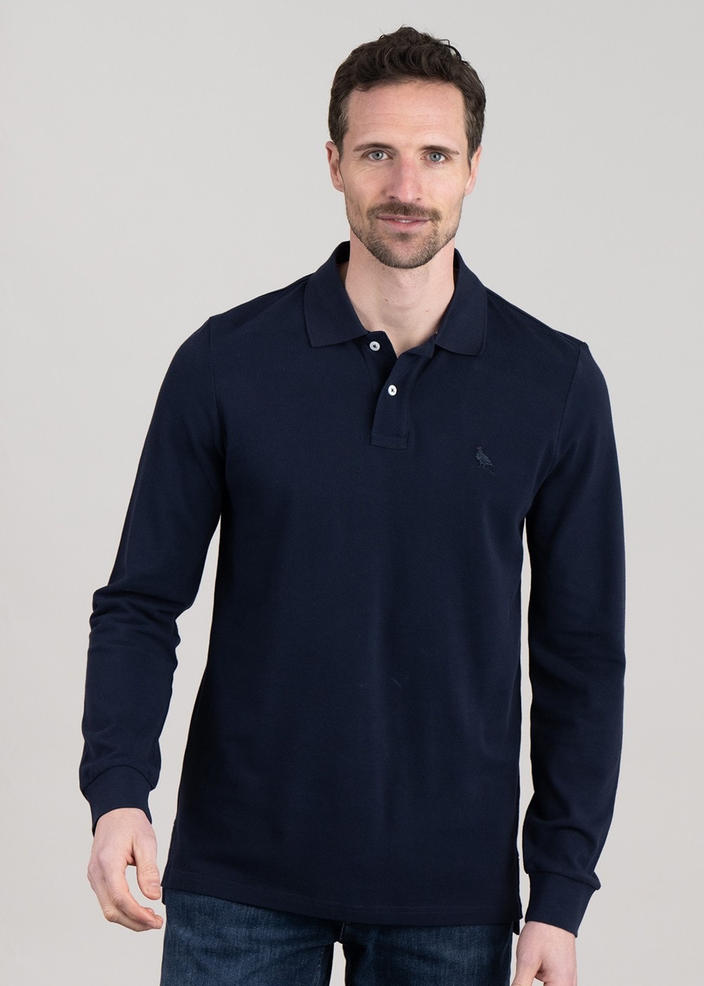 St Ives Long Sleeved Polo Shirt - Navy - 5