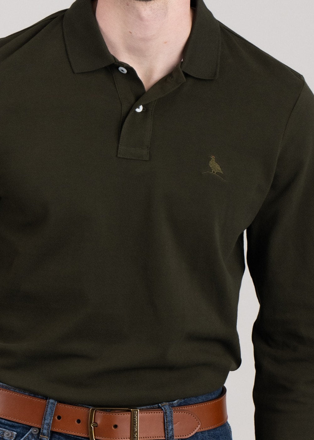 St Ives Long Sleeved Polo Shirt - Forest - 4