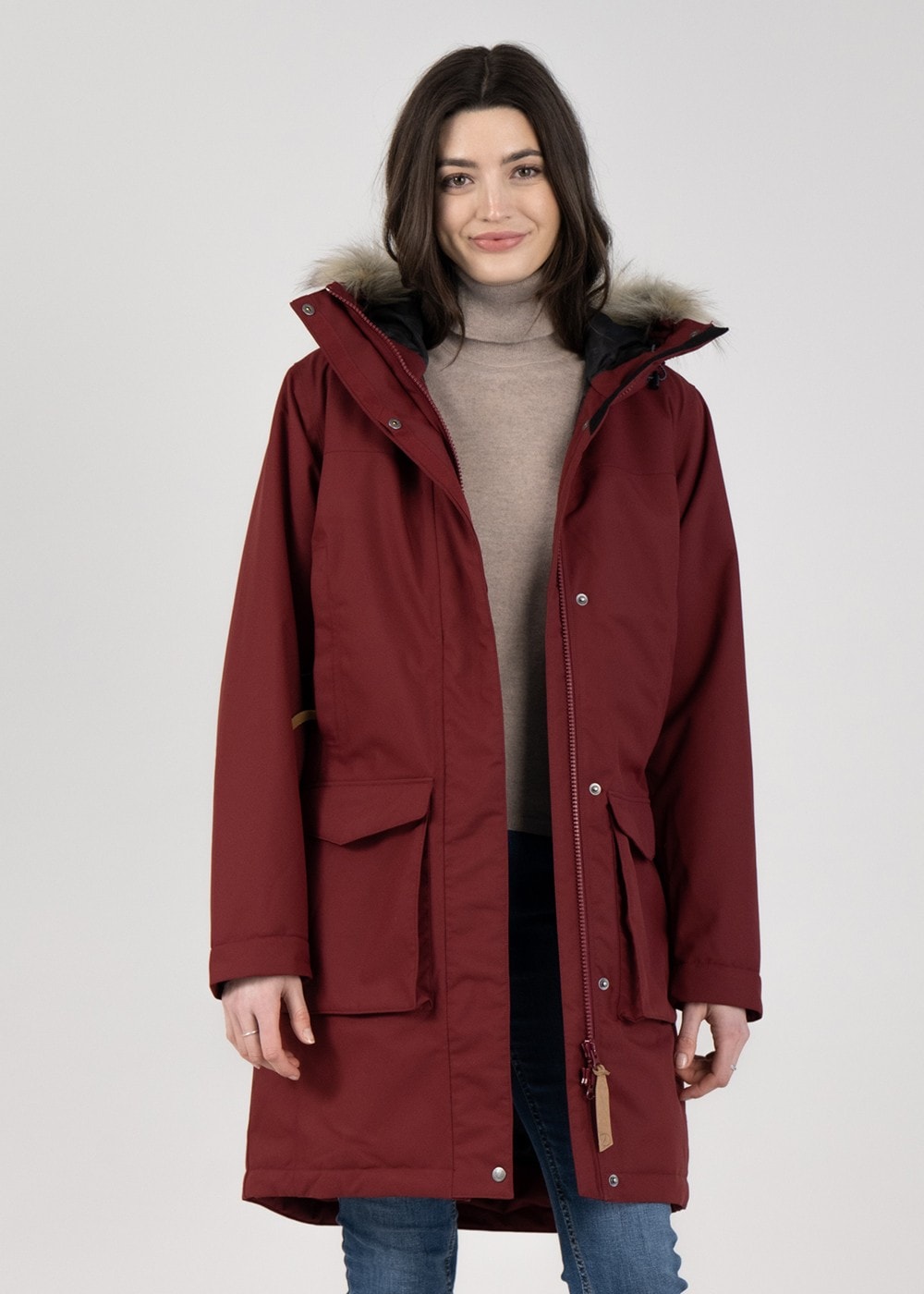 Nuuk Lite Parka - Bordeaux Red - 1