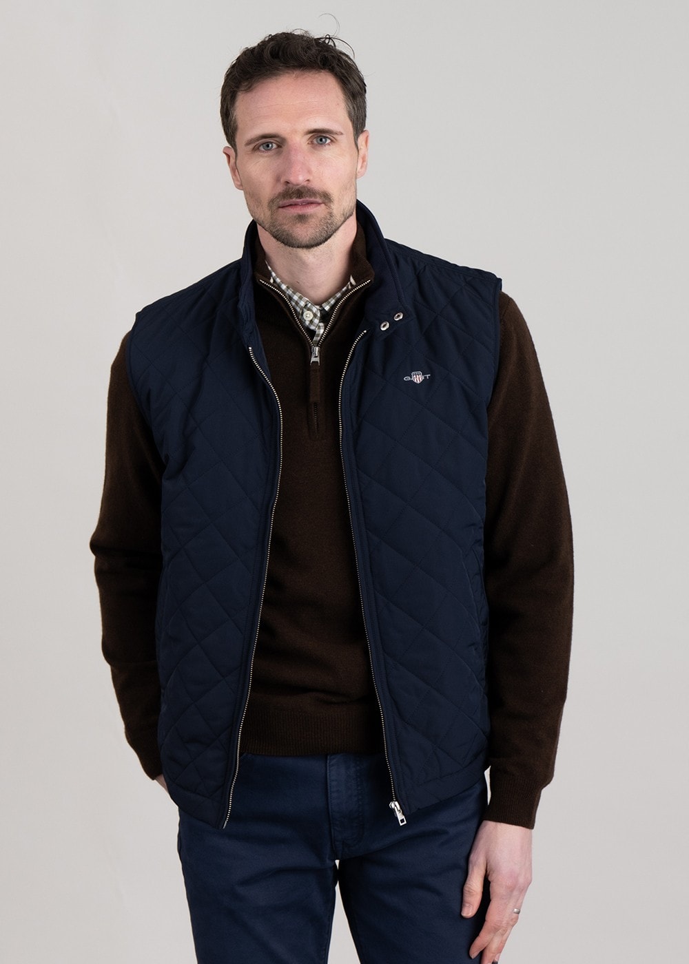 Quilted Windcheater Vest - Evening Blue - 2